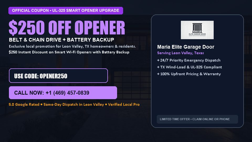 Maria Elite Garage Door $250 OFF Premium LiftMaster Opener Installation