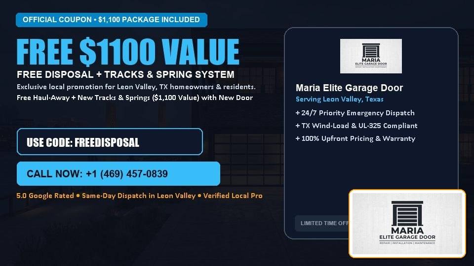 Maria Elite Garage Door FREE Haul-Away & Heavy-Duty Tracks with New Door